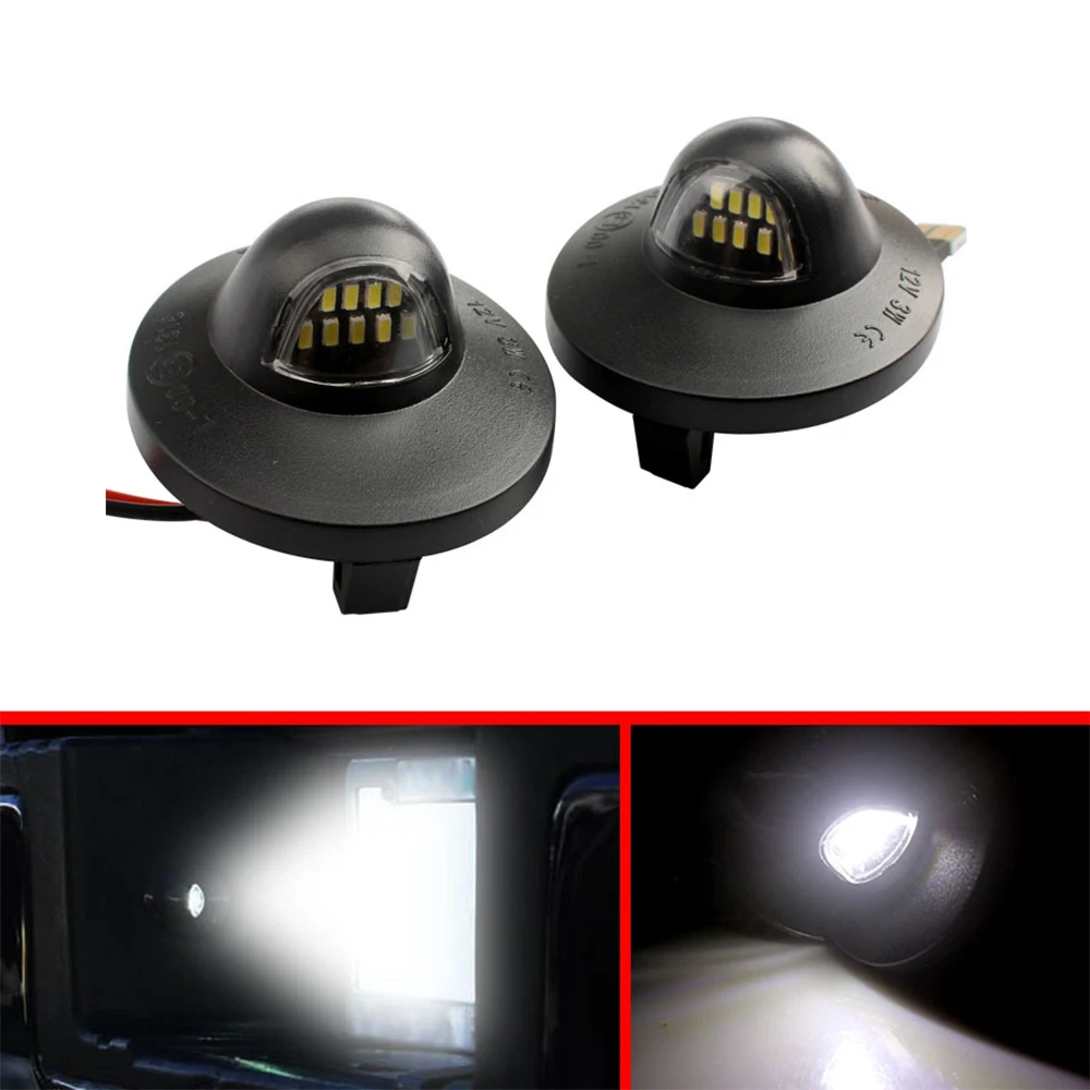 1 пара 12V светодиодный автомобиль Подсветка регистрационного номера пикап яркие