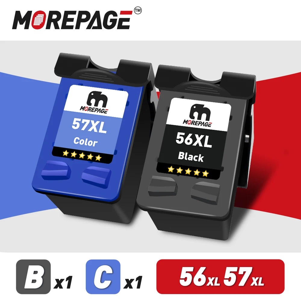 MorePage 56 57 совместимый с HP заправляемые чернильные картриджи для DESKJET