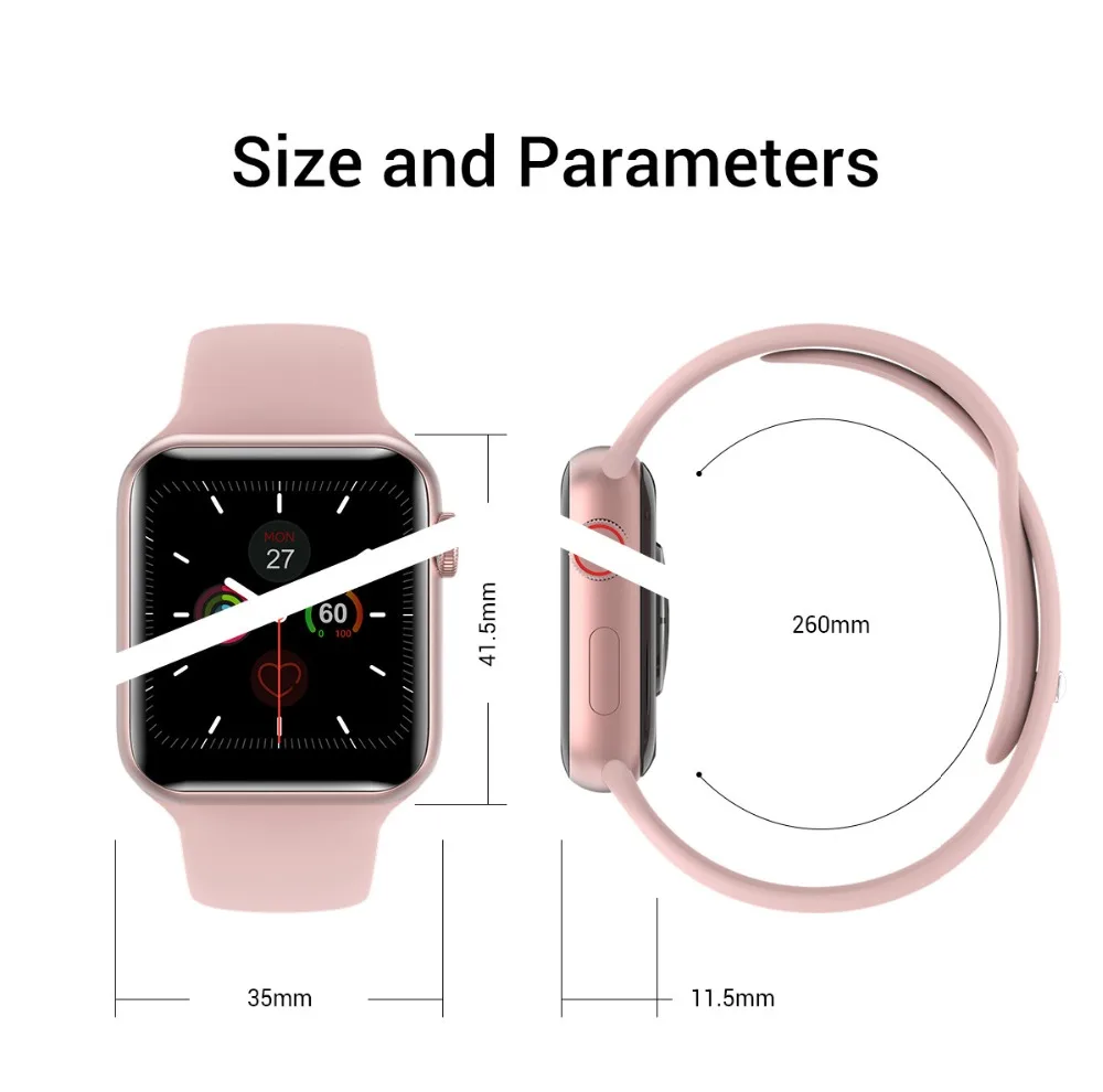 SmartWatch V6 Heart Rate Monitor waterproof Smart watch women man for IOS Apple iPhone Android phone PK watch 5 IWO 11/12 P68/70