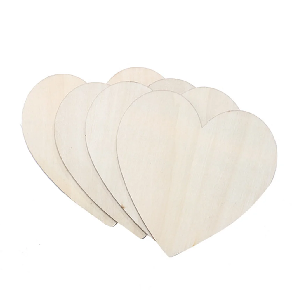 

10- 300mm Blank unfinished wooden heart crafts supplies laser wood Wedding decoration teaching DIY accessories 001001065