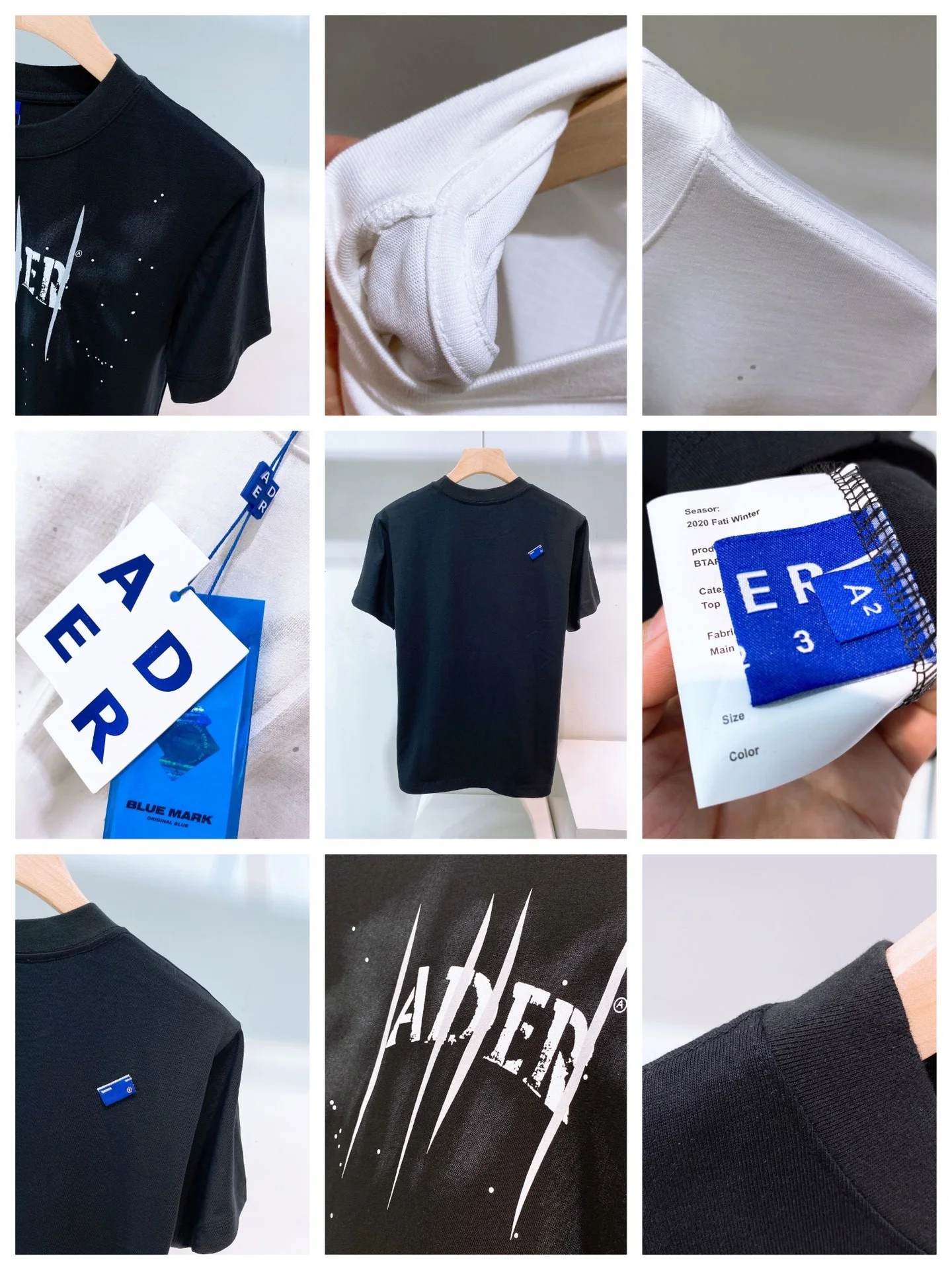 

ADER ERROR Water Mark T-shirt 2021SS Men Women High Quality Grey ADER Letter Print Adererror Tee Meteor Tops Short Sleeve