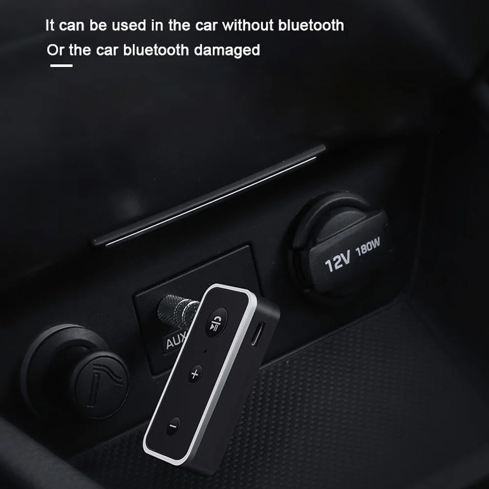 

Wireless Bluetooth 5.0 Receiver 3.5mm AUX Stereo Output Audio Adapter Hands-Free Car Kit @M23