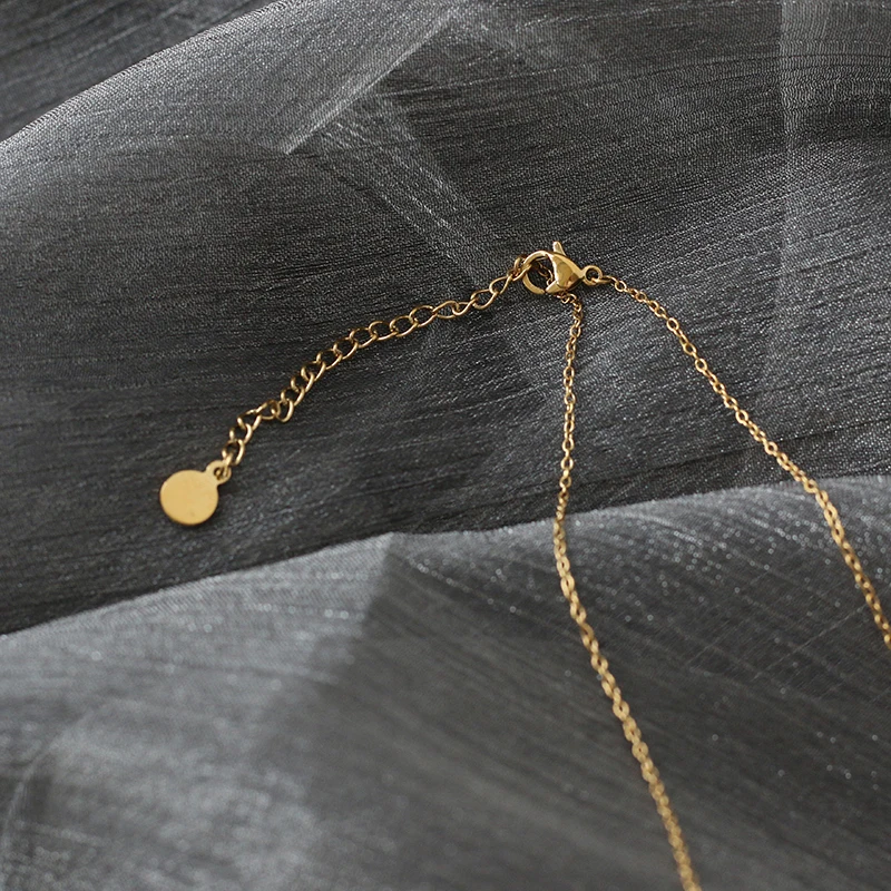 

Beautiful Jewelry Vintage Style Pearl Gold Chain Necklace Stainless Steel Necklace for Lady