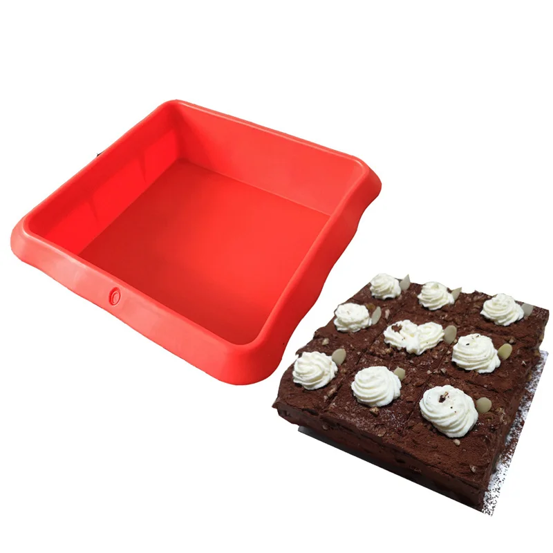 

Non-Stick Square Silicone Baking Pan Oven Cake Mold Bake Form Tray Bread Mould Bakeware DIY Cake Tools