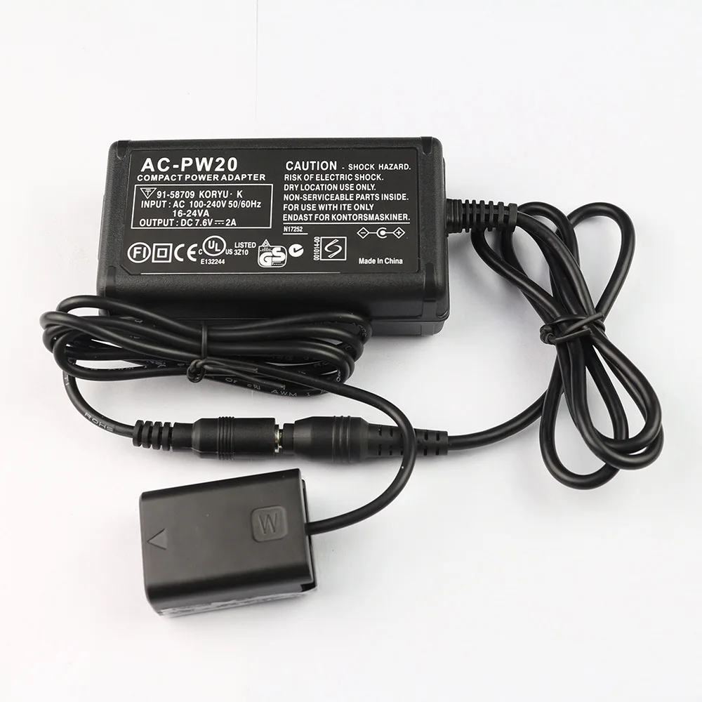 Adaptador de alimentación AC-PW20 para Sony Alpha 3 5 A7ii A7S A7R...