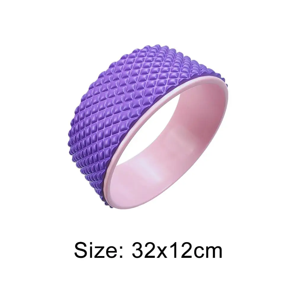 Type B Purple Деревянный цвет колеса для йоги Пилатес с Буддой Лотос Профессиональный ТПЭ Йога круги тренажерный зал тренировки спины тренировочный инструмент для фитнеса - Цвет: Type B Purple