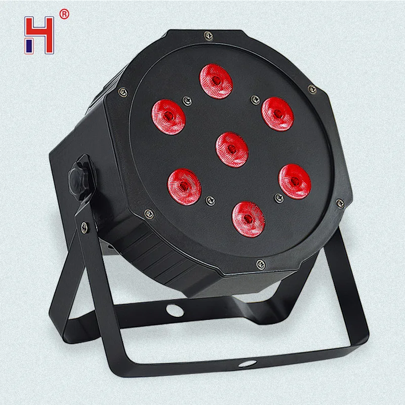 7 светодиодный чип 12 Вт лампочки 7X12W светодиодные Par освещения Rgbw 4 в 1 плоский Led