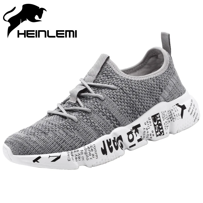 HEINLEMI мужские кроссовки Flyknit мужская повседневная обувь Уличная удобная Tenis Masculino