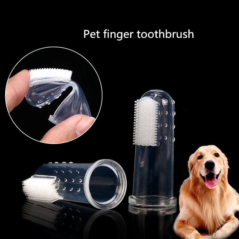 

Super Soft for Dogs Finger Toothbrush Brush Bad Breath Tartar Teeth Tool Dog Cat Cleaning Pet Supplies Dog Accessories