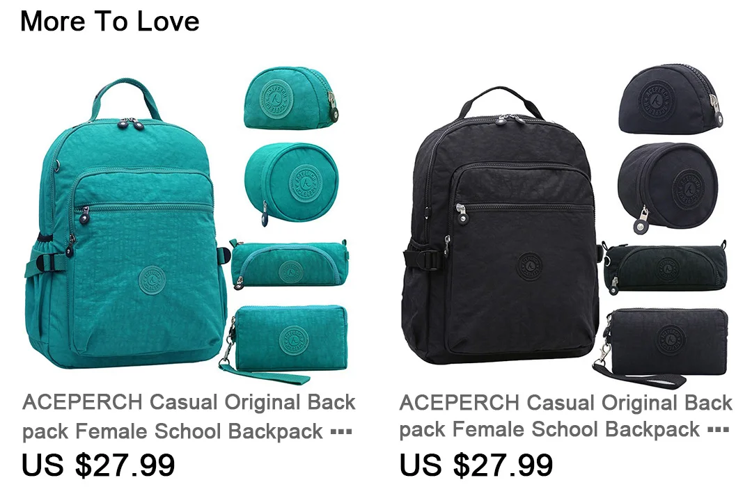 ACEPERCH Повседневный школьный рюкзак Bolsa для девочек-подростков водонепроницаемый нейлоновый ноутбук Mochila Escolar с брелком