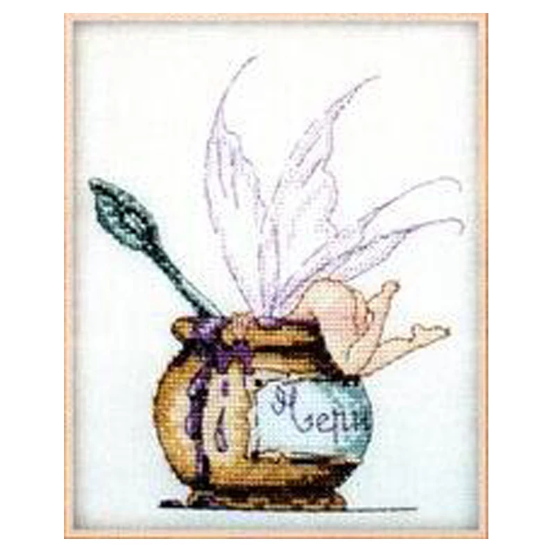 Amishop Top Quality Beautiful Lovely Counted Cross Stitch Kit Blueberry Dessert Fairy Neocraft