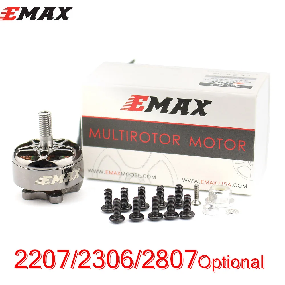EMAX ECO II бесщеточный двигатель с диагональю экрана 3-6S 2207 2306 2807 1700KV/1900KV/2400KV мотор