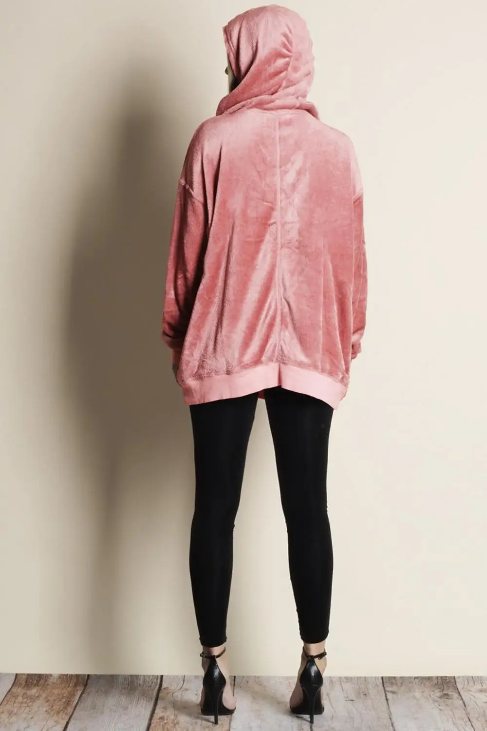 Autumn Winter Women Fleece Velvet Long-sleeved Top Hooded Sweatshirt Female Solid Color Loose Hoodies Plus Size | Женская одежда