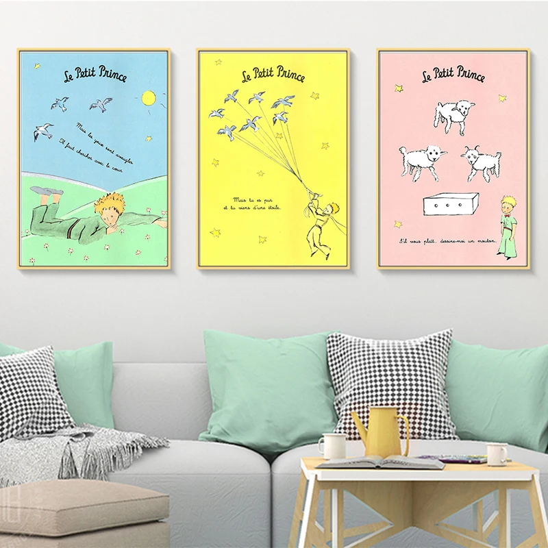 Le Petit Prince Маленький принц живопись летающие голуби классические картины на