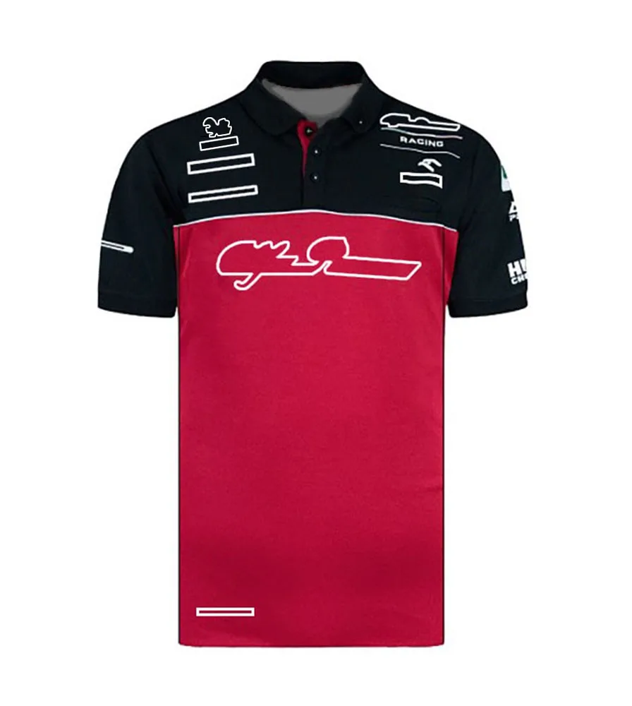 

F1 Formula One racing suit car team logo factory uniform POLO short-sleeved T-shirt men and women can be customized 2021