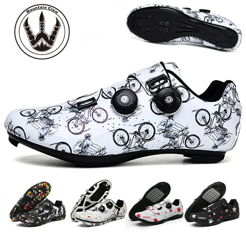 

Lightweight Cycling Shoes Men Outdoor MTB Sneakers Self-Locking Bicycle Road Bike Shoes Breathable Riding Sports SPD Cleat Shoes
