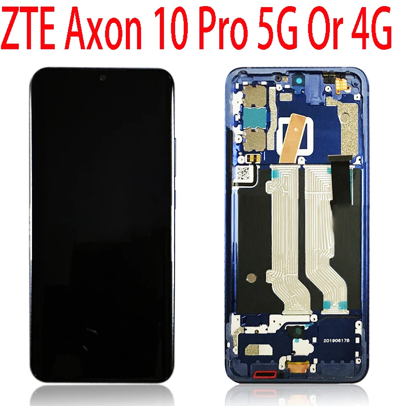 Матричный дисплей для ZTE Axon 10 Pro кодирующий преобразователь сенсорного экрана в