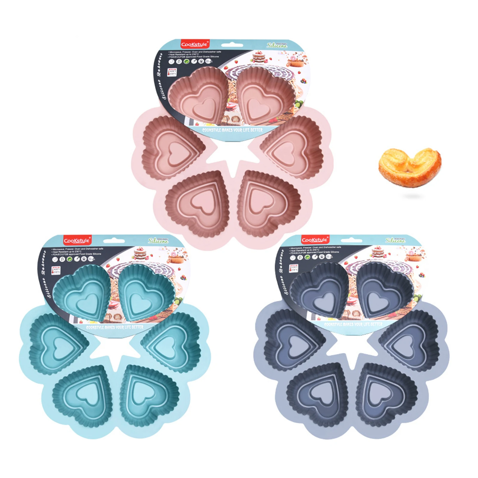 

Heart-shaped Mold Innovative 6-Grid DIY Cake Mould Silicone Pastry MoldsKitchen Tools Of High-quality Food-grade Silicone