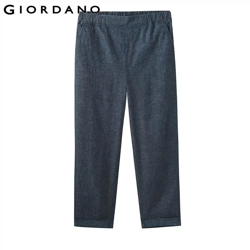 Джинсы Giordano женские с эластичным поясом тонкие брюки из денима до щиколотки