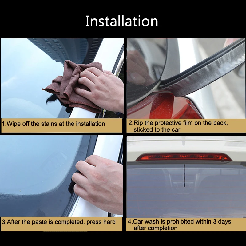 

Car Sealing Strips Sticker Dustproof Waterproof Sound For KIA Rio Ceed Sportage Mazda 3 6 Cx-5 Peugeot 206 307 308 207