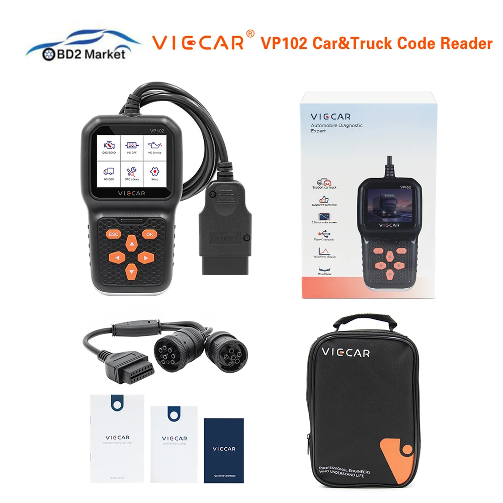 Адаптер Viecar для VP102 HD OBD/EOBD (система бортовой диагностики OBD2 грузовик
