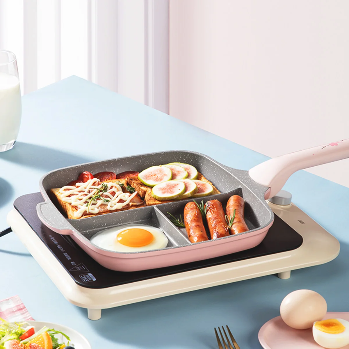 Антипригарная сковорода для завтрака COOKER KING сковорода-гриль