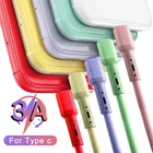 Жидкий силиконовый кабель Micro USB Type-C 3A для iPhone 12 11 Pro Max Xiaomi 11 9 Redmi мобильный телефон USB C, шнур для быстрой зарядки и передачи данных