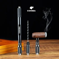 cohiba metal cigar draw enhancer tool smoker portable dredge drilled cigar hole punch cutter sharp cigar needles gift box