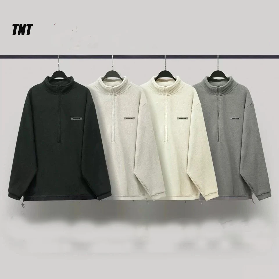 

Толстовка с капюшоном TNT ESSENTIALS 2021, флисовая толстовка на молнии с высоким воротником, Модный Ретро пуловер в европейском и американском стил...
