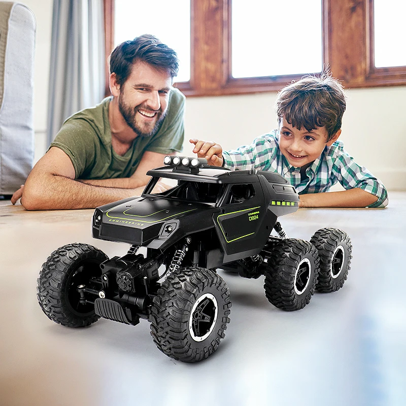 D823 Big Size 39CM 1:12 RC Car 6WD 2.4Ghz Remote Control Crawler with Light Off Road Vehicles High Speed Truck Kids Toys