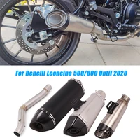 for benelli leoncino 500800 motorcycle link tubes tail exhaust muffler pipe replace delete cat exhaust silencer system escape