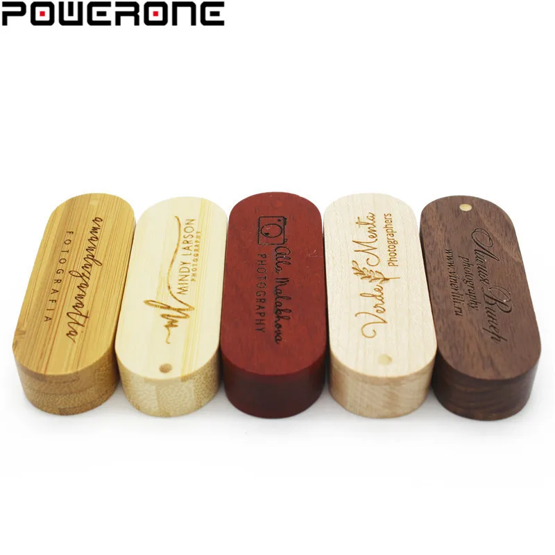 POWERONE Бесплатный флэш накопитель в деревянном корпусе с логотипом на заказ USB флеш