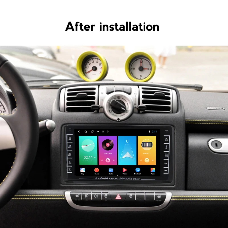 Автомагнитола на Android автомагнитола без DVD для Mercedes Benz Smart 2006-2009 мультимедийный