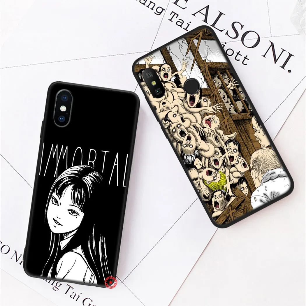 Y34 Junji Ito Tomie Horror Soft Silicone Case for Xiaomi Mi 6 8 9 10 Lite Pro SE Mix 2S MAX 3 F1 Phone Cover | Мобильные телефоны и