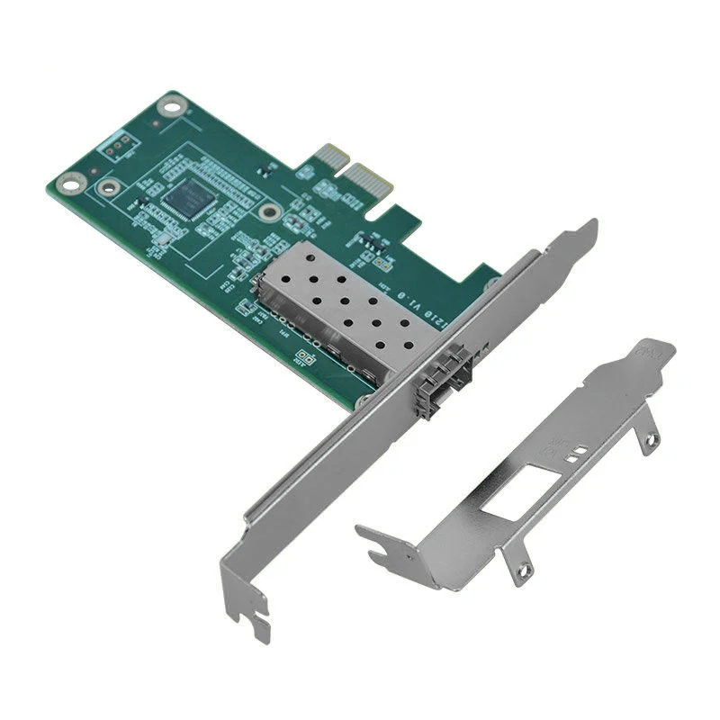 

PCI-E Gigabit Fiber Server Network Card for I210AS Single Optical Port SFP LC Compatible Single/Multimode NIC