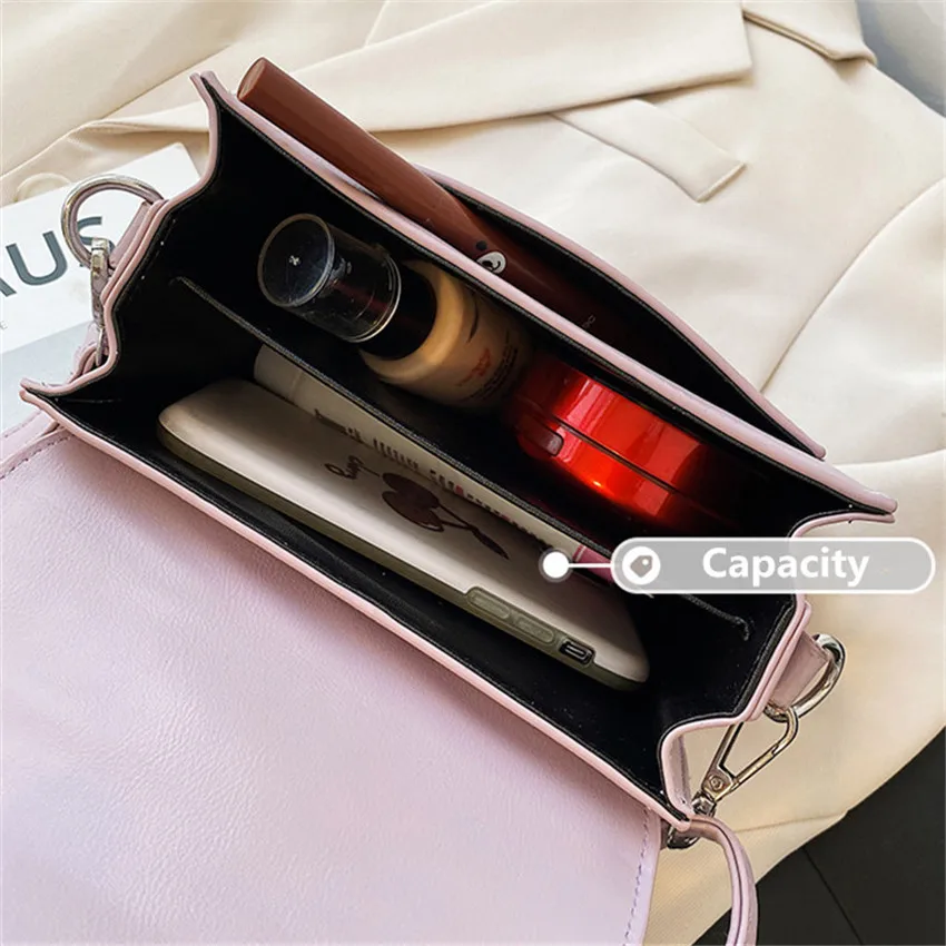 

TOYOOSKY Contrast Color Leather Crossbody Bags For Women 2020 Travel Handbag Fashion Simple Shoulder Messenger Bag Ladies Purse