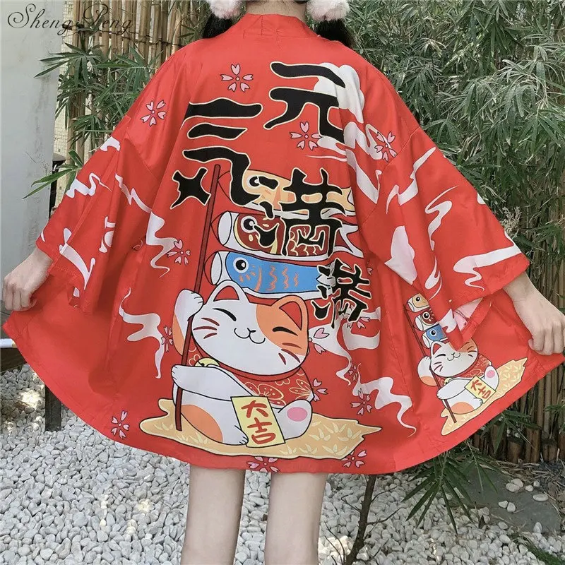 

Japanese Fashion 2020 Blouse Dragon Kimono Harajuku Shirt Japanese Yukata Kimonos Cosplay Obi Yukata Kimono Japones Haori V1874