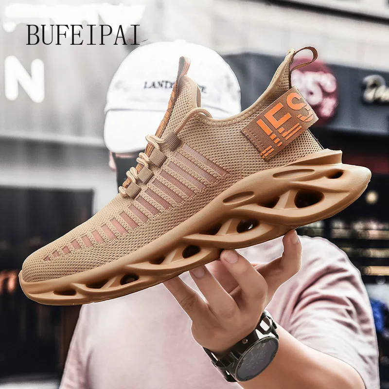 Men's Running Shoes Breathable Shockproof Light weight Lace Up Men Blade Sneakers Height Increase Gym Walking Shoes Male Leisure