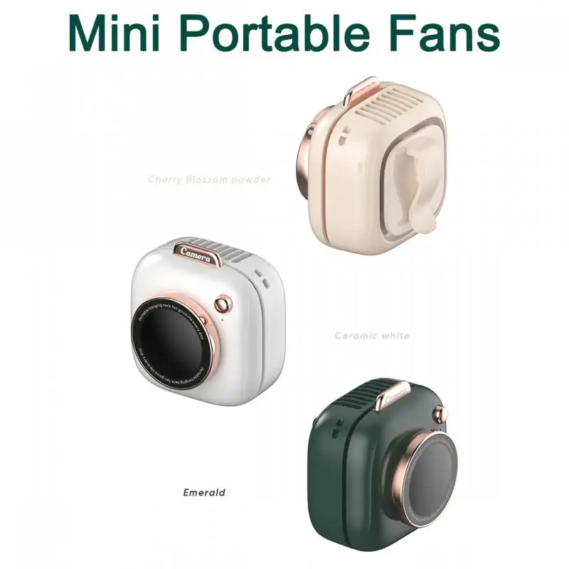 

USB Portable Electric Fan Cold Fans Hand Free Neck Fan Hanging Rechargeable Mini Sport Fan Adjustable Neck Dual Fans Home Office