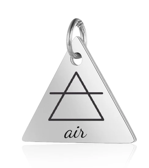 20 шт. треугольные Амулеты с алхимическим символом Кулоны из нержавеющей стали