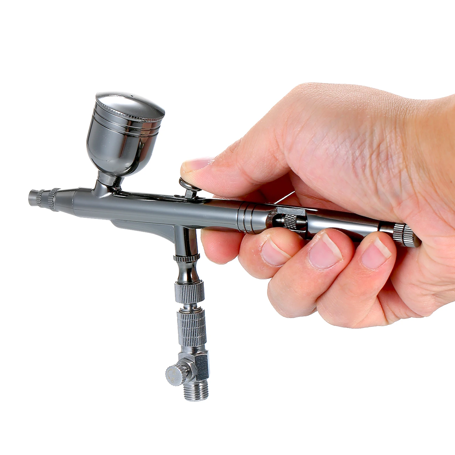 

Dual-Action Airbrush Kit 7cc Gravity Feed Cup Multi-Purpose Gravity Feed Sprayer for Art Craft Paint Airbrush Compressor