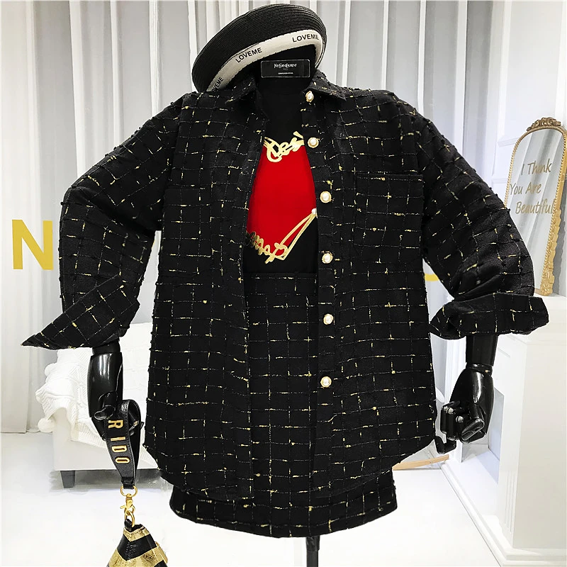 Новинка весны 2020 модное женское твидовое короткое пальто и мини-платье костюм из