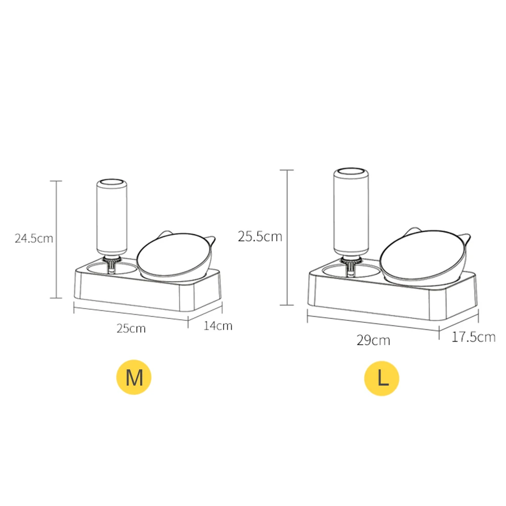 

Pet Dog Cat Water Food Automatic Feeder Fountain Dispenser Dual Ports High Quality Bowl Water Container Pet Products Supplies