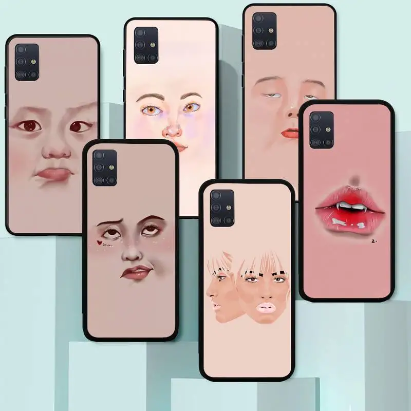 

Cartoon Super Cute Expression Funny Face Phone Case For Huawei P40 P30 P20 P10 P9 P8 Pro Lite Plus P SMART 2019 lite 2016 Cover