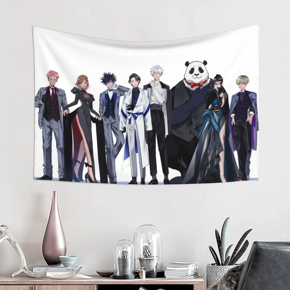 

Гобелен юютсу касин настенный с принтом, гобелены из полиэстера, японское аниме Манга INS настенное одеяло, декор для стен 95x73 см
