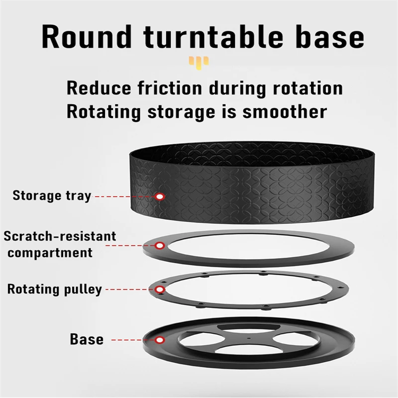 kitchen turntable spice organizer rack 360 degree spinning storage cabinet organizer seasoning container tray rack storage shelf free global shipping