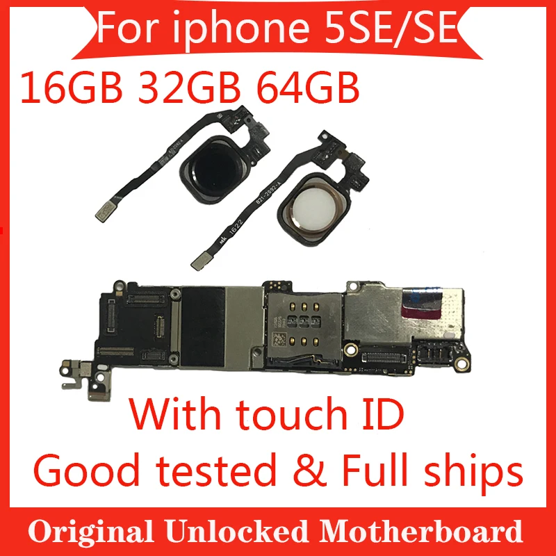 

Материнская плата для iphone 5SE SE Free iCloud 16 ГБ 32 ГБ 64 ГБ с/без Touch ID оригинальная IOS системная логическая плата разблокированная материнская плата