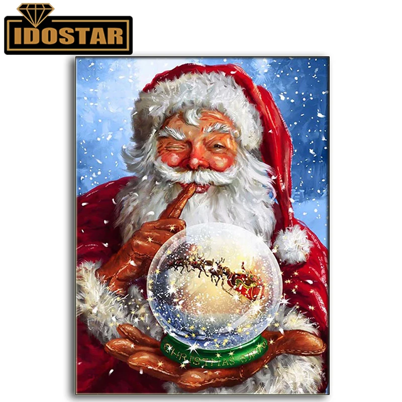 Алмазная живопись Новые поступления фотосессия Санта Клаус рождественские