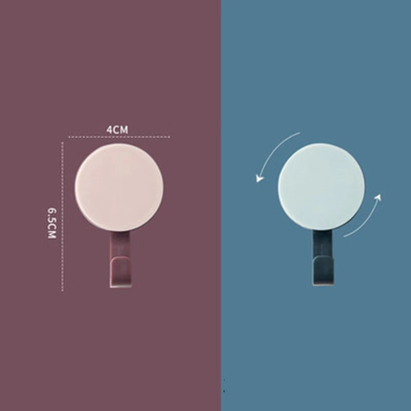 

ABS Wall Hook For Clothes Coat Robe Purse Hat Hanger Yellow & Blue Round 65mm, 1 Set ( 8 PCs/Set)