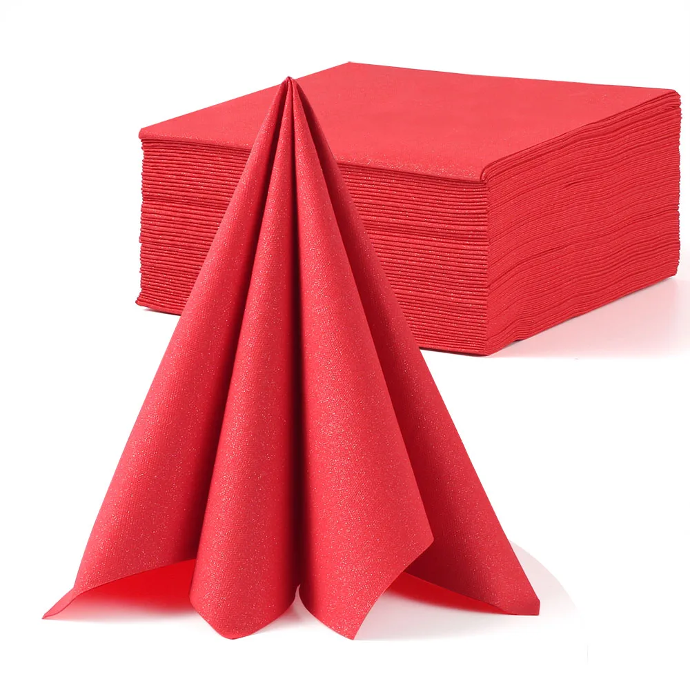 50pcs for 1box Lekoch салфетки для стола квадратный носовой платок для свадьбы, дня рождения, дома, вечерние, отеля - Цвет: 50pcs for 1box